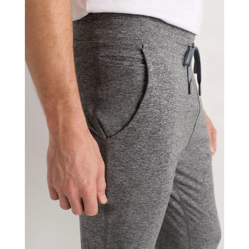 Quince Men's Gray Flowknit Performance Pants Large L Joggers Drawstring Active